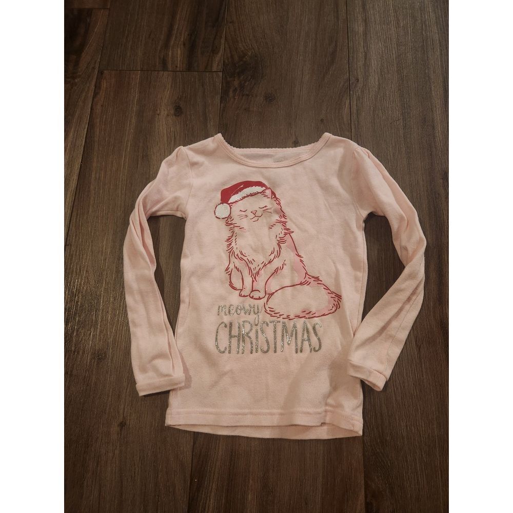 Meowy Christmas‎ Girls Christmas Longsleeve Shirt